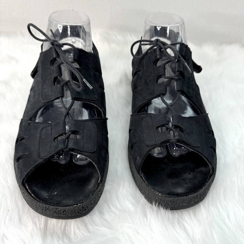 Birkenstock Tatami Leather Black Lace-up Slingback Unisex Sandals